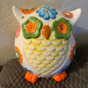 Colorful Ceramic Owl Figurine